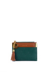 Small Leather Wallet Blue/Brown Calypso