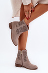 Women's Laced Boots in Cappuccino Zazoo 3305/2