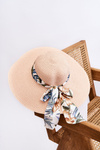 Elegant Women's Hat With Material Bow Pink