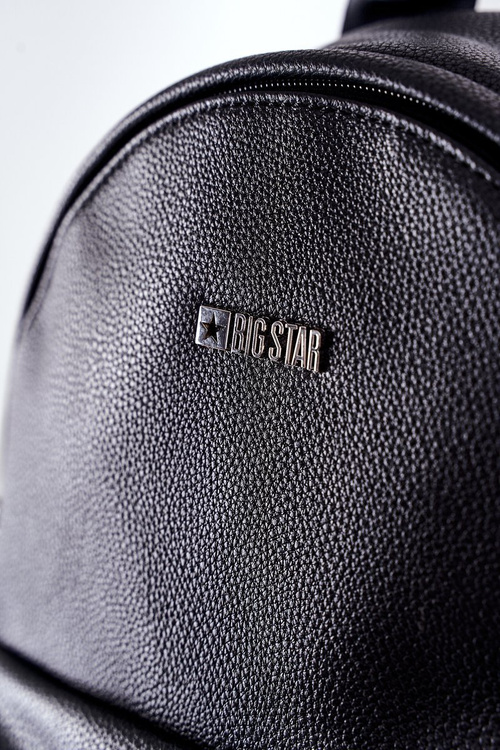 Leather Backpack Big Star II574080 Black