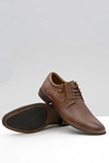 Brown Leather Elegant Massimiliano Half Shoes
