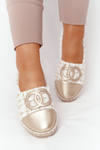 Elegant Women's Espadrilles Gold Be My Love