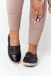 Eleganckie Damskie Espadryle Czarne Be My Love