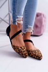 Lu Boo Ballerinas Pointed Suede Leopard Carana