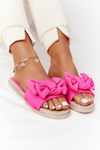 Rubber Slippers With A Bow Pink Andrea