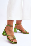 Fashionable High Heel Sandals Green Felisa