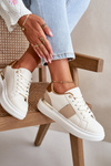 Fashionable Women's Platform Sneakers Made Of Eco Leather Brown Nevisase