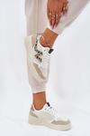 Ladies Sports Shoes On Platform Leopard Beige Lorori