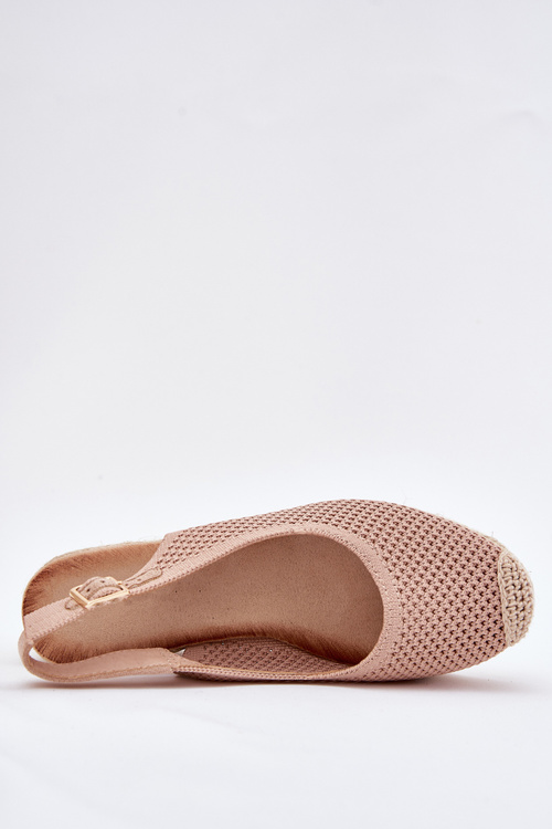 Womens wedge sandals with braiding pink Tulliata