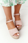 Braided Wedge Sandals Big Star FF274749 Nude