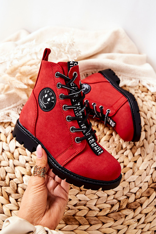 Dziecięce Botki Workery Czerwone Mini Aspen