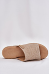 Ladies Wedge Sandals With Braiding Beige Norozi