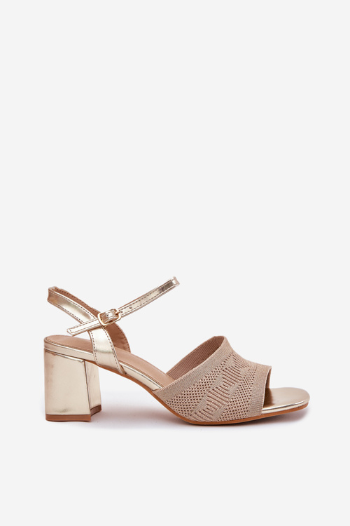Women's Sandals With Block Heel Gold Sarena