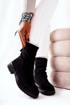 High-top suede creased boots Black Trishia
