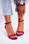 Women's Sandals On High Heel Classic Fuchsia Mintore