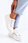 Fashionable Leather Sneakers Big Star KK274142 White