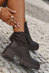 Women's Boots On Thick Heel And Platform Eco Leather Brown Elvianne