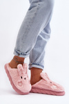 Women's Furry Slippers with Bunny Pink Naveritte