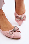 Elegant Ballerinas With A Bow And One Time Pink One Time