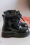 Children's Boots Laquered With Zipper Black Tibbie