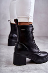 Women's Warm Boots On High Heel Black Grethe