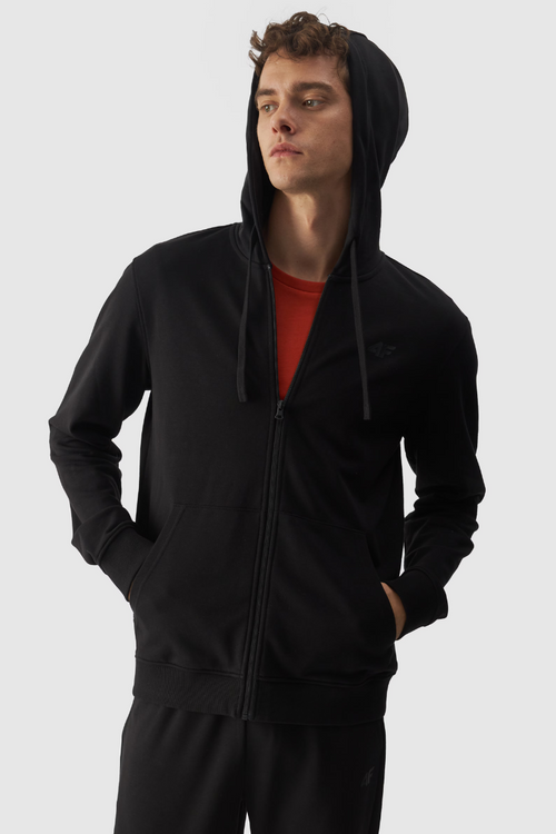 Men's Hoodie Zip 4F Black 4FWAW24TSWSM1256-20S