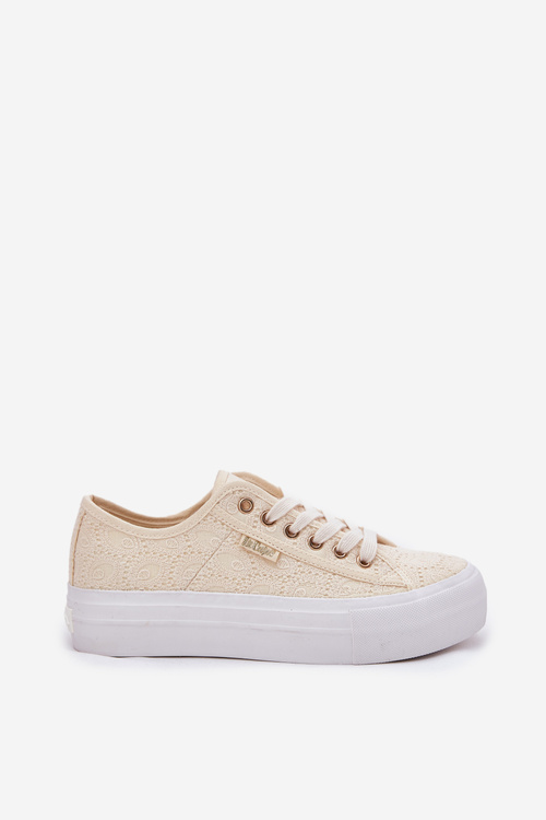 Ladies Sneakers With Lace Lee Cooper LCW-25-31-3440L Beige