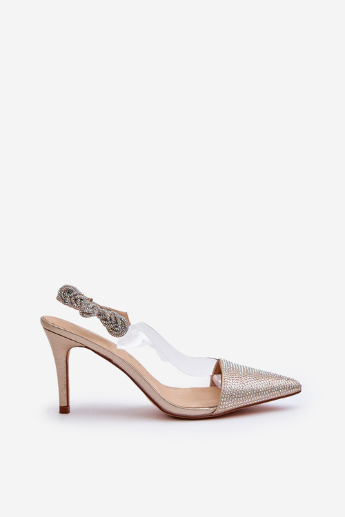 High Heels with Embellishment D&A MR1966-11 Gold