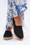 Espadryle Damskie Z Plecionką Czarne Vinceza 13624