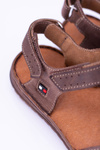 Leather Brown Men's Hilfig Velcro Sandals