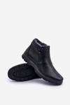 Warm Men's Boots Made Of Eco Leather Black Daniello