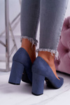 Women's Stiletto pumps Suede Blue Clarina