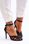 Fashion High Heels With Rhinestones Black Jaylen
