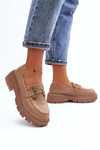 Women's Moccasins with Decoration Dark Beige Gargi