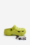 Foam Women's Lightweight Flip Flops on Chunky Sole Lime Matirra