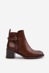 Women's Insulated Ankle Boots with Buckle Brown Nevillira