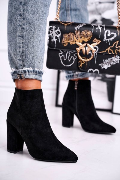 Women's Stiletto Boots Suede Black Sharks