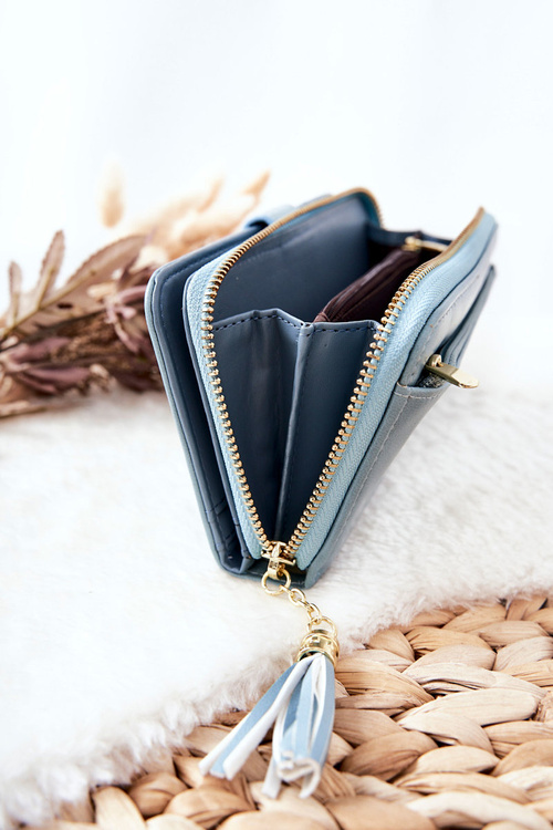 Large Women's Wallet With Extra Wallets Blue