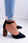 Women's Leopard Stiletto pumps Black Ferri
