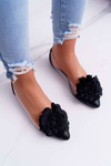 Women's Lu Boo Ballerinas Black With Flower Transparent Dairin