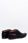 Black Men's Leather Lace-up Gertrudo Half Boots