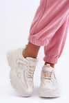 Women's Sneakers on a Chunky Platform Beige Agnenia