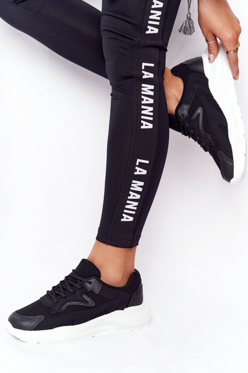 Women's Sneakers On A Chunky Sole Black Delusion