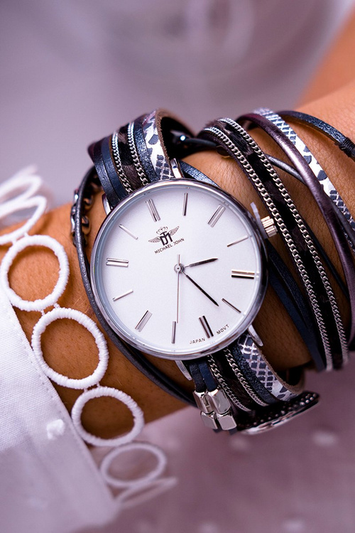 Women's Michael John Wrapped Watch Grey Lanell