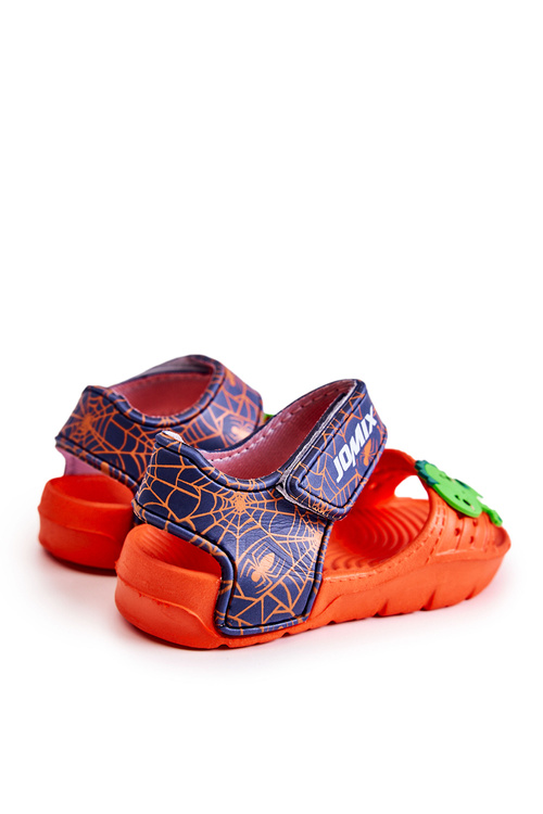 Children's light sandals with decorations Orange-Navy blue Trusty