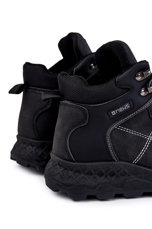 Men's Warm Boots Trappers Black Allan