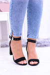 Black Women's Kimko Jetted Stiletto Sandals