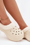 Foam Ladies slippers warm with fur beige Palvine
