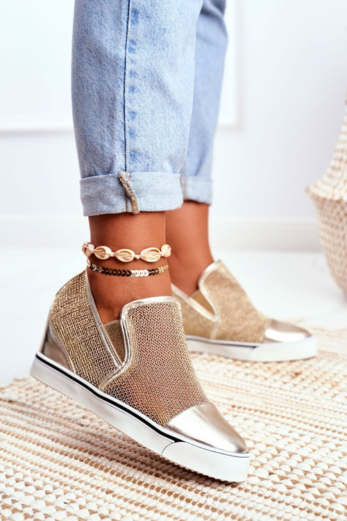 Women’s Wedge Sneakers Lu Boo Gold Morgono