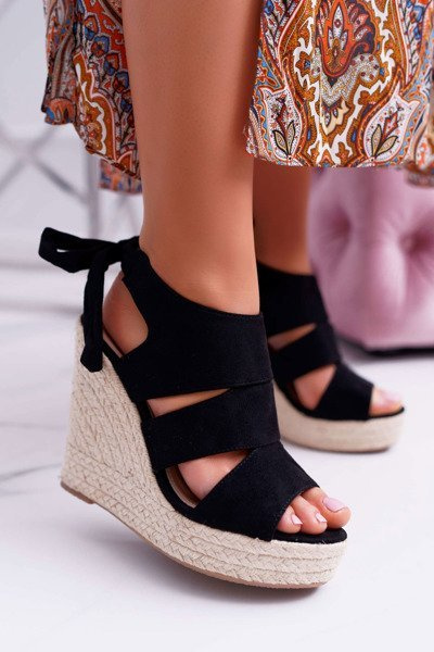 Women's Sandals with Heels Black Yenga